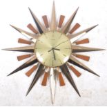 TIMESCOPE - RETRO SUNBURST WALL CLOCK