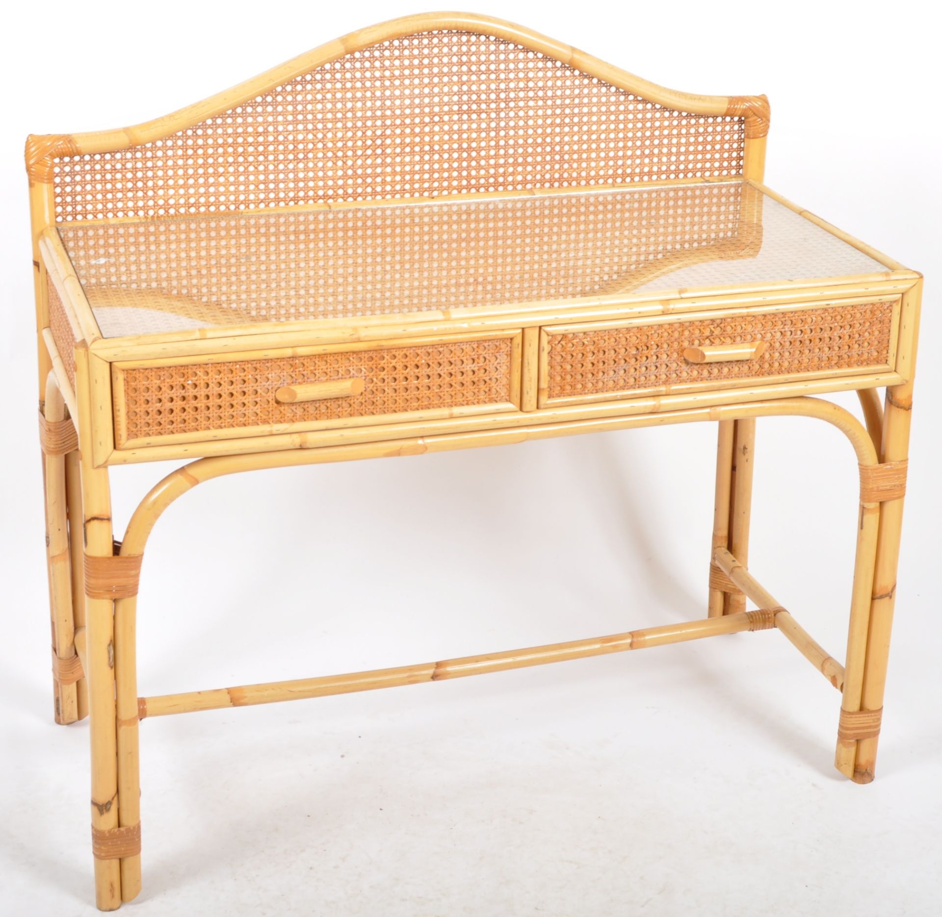 1970s BAMBOO AND RATTAN DRESSING TABLE - Bild 2 aus 8