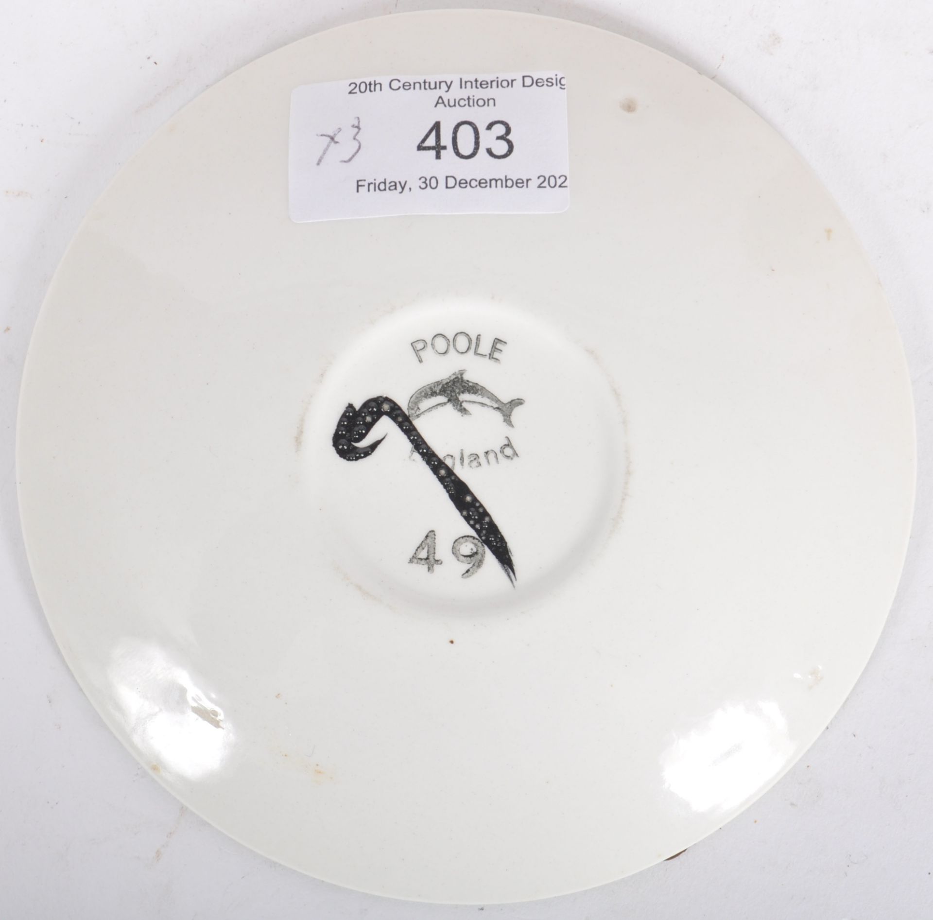 POOLE POTTERY - DELPHIS RANGE - THREE CERAMIC PLATES - Bild 3 aus 8