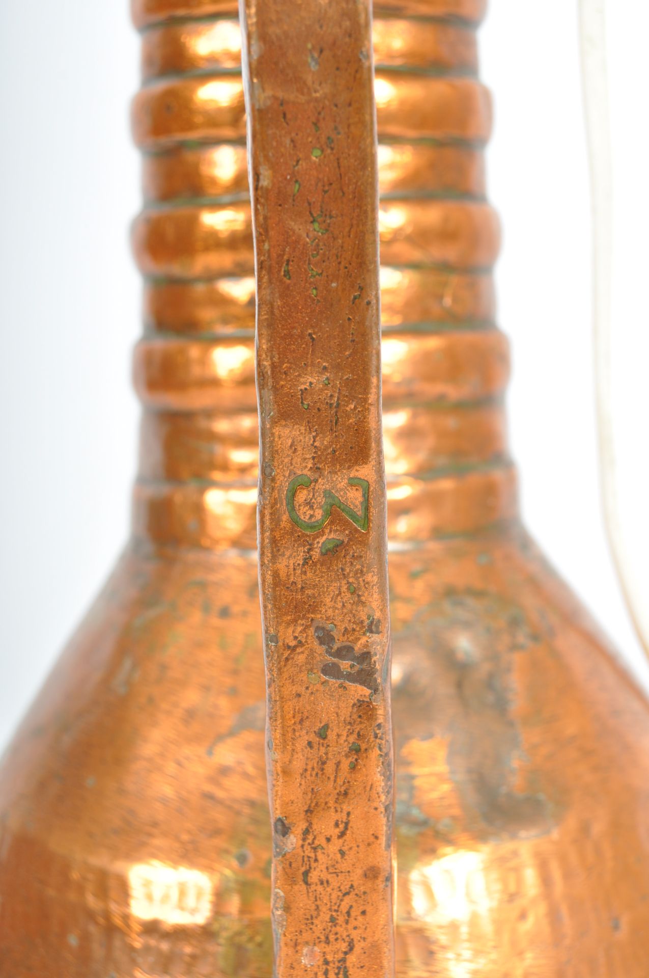LATE 18TH CENTURY UPCYCLED COPPER EWER JUG LAMP - Bild 6 aus 8