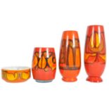 POOLE POTTERY - DELPHIS RANGE - SELECTION OF CERAMIC VASES