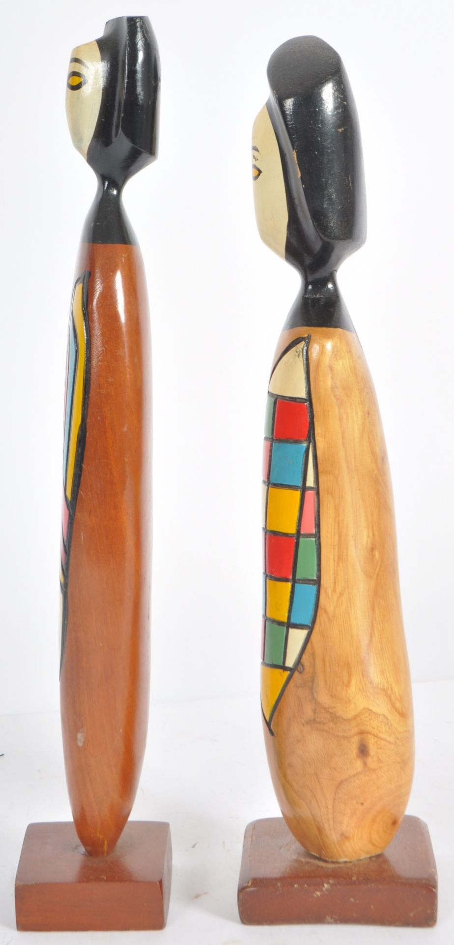 FRANK CORONADO - PAIR OF MID CENTURY TEAK FIGURES - Image 4 of 9