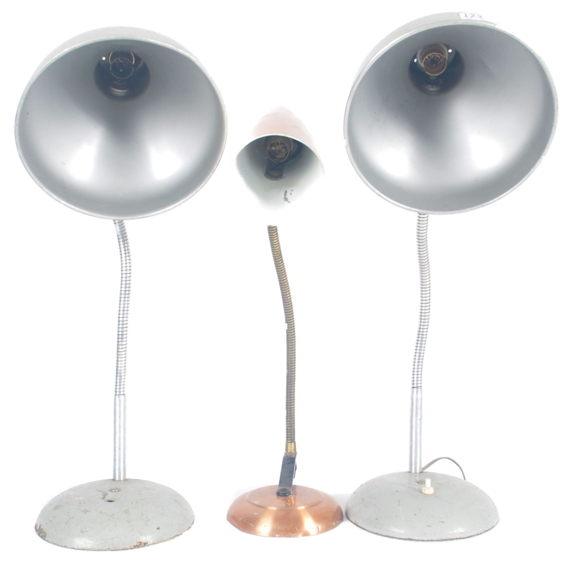 GROUP OF THREE RETRO TABLE / DESK LAMP LIGHTS