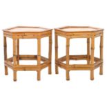 MATCHING PAIR OF VINTAGE BAMBOO STANDS