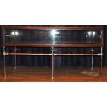 LARGE 20TH CENTURY PINE AND GLASS SHOP DISPLAY CABINET