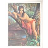 JOSEPH HENRY LYNCH - WOODLAND GODDESS - PRINT ON BOARD