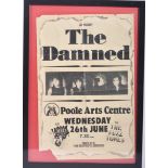THE DAMNED - 1980s MUSIC GIG ADVERTISING POSTER