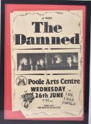 THE DAMNED - 1980s MUSIC GIG ADVERTISING POSTER