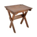 EARLY 20TH CENTURY ENGLISH SCHOOL OAK FOLDING DESK