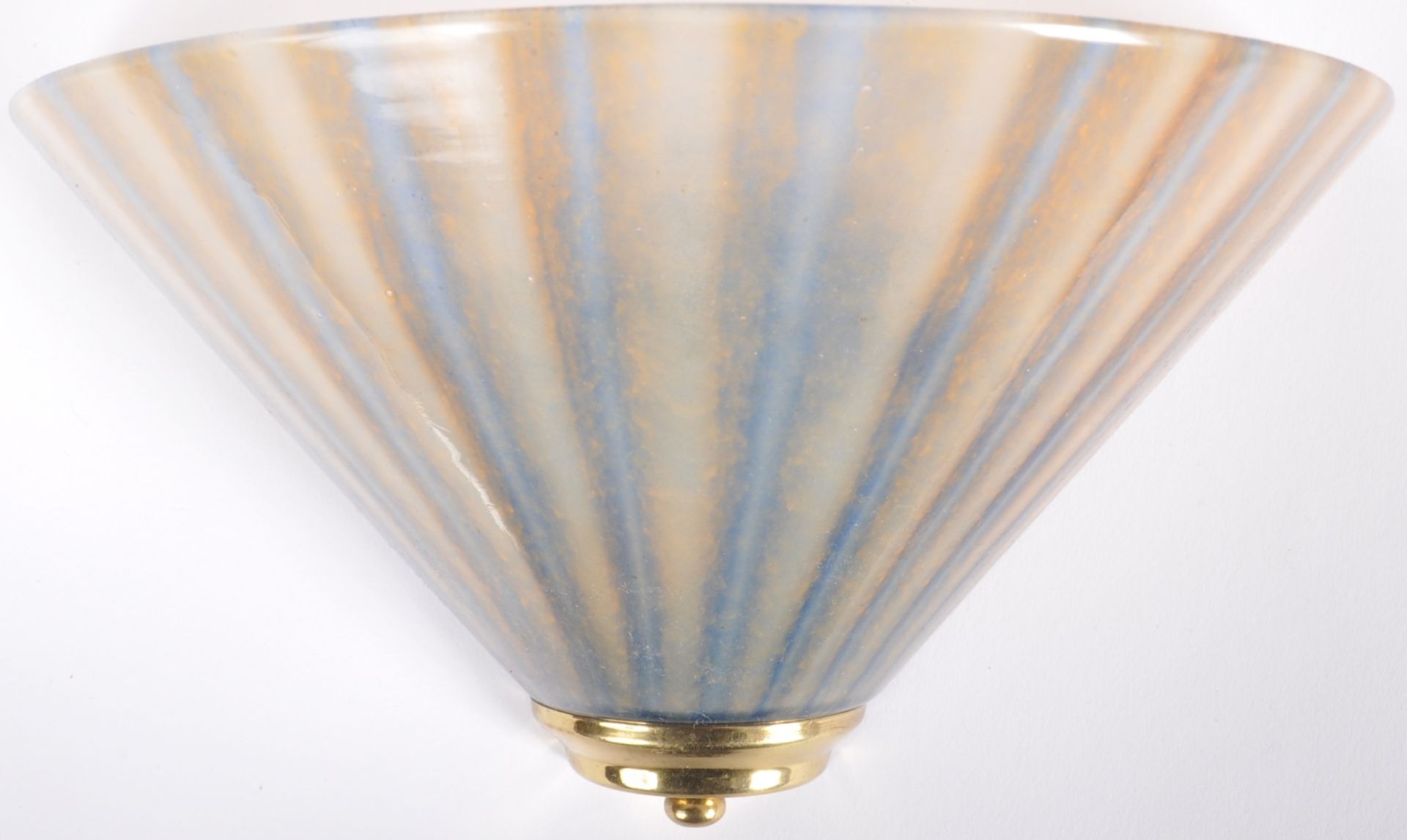 PAIR OF VINTAGE GLASS ITALIAN WALL LIGHT SHADES - Image 2 of 8