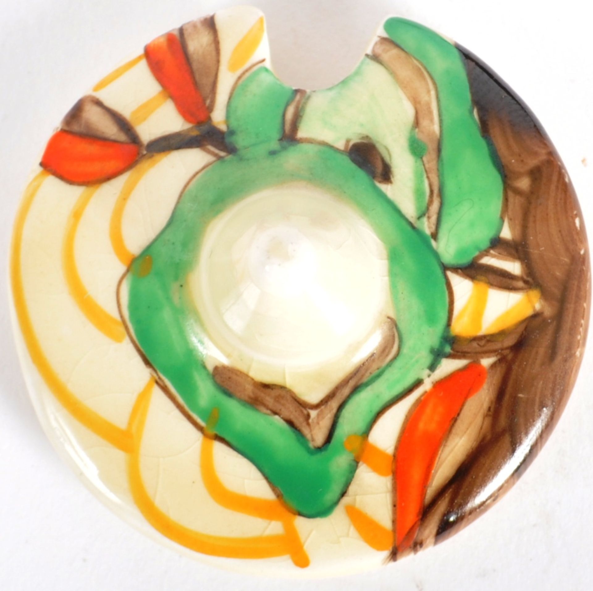 CLARICE CLIFF - CABBAGE FLOWER - ART DECO CONDIMENT SET - Image 6 of 7