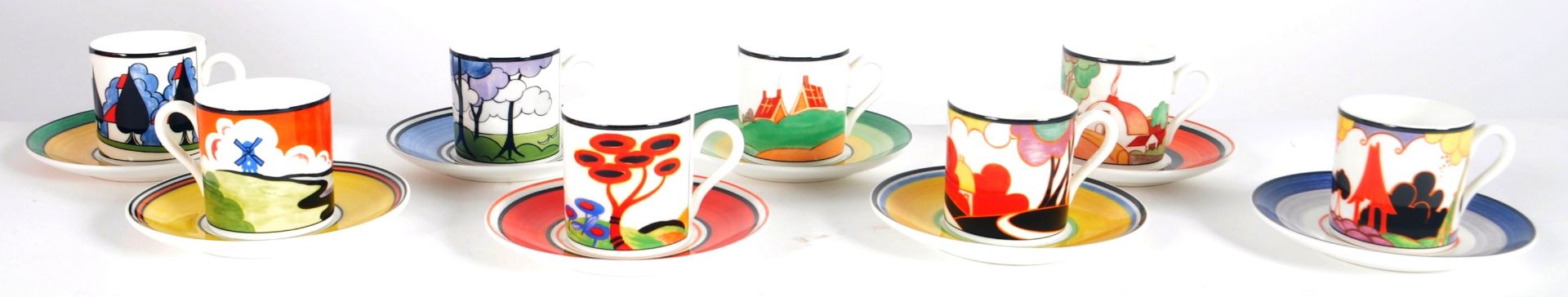 CLARICE CLIFF - WEDGWOOD - SECRETS - DESIGNER COFFEE SET - Bild 3 aus 21