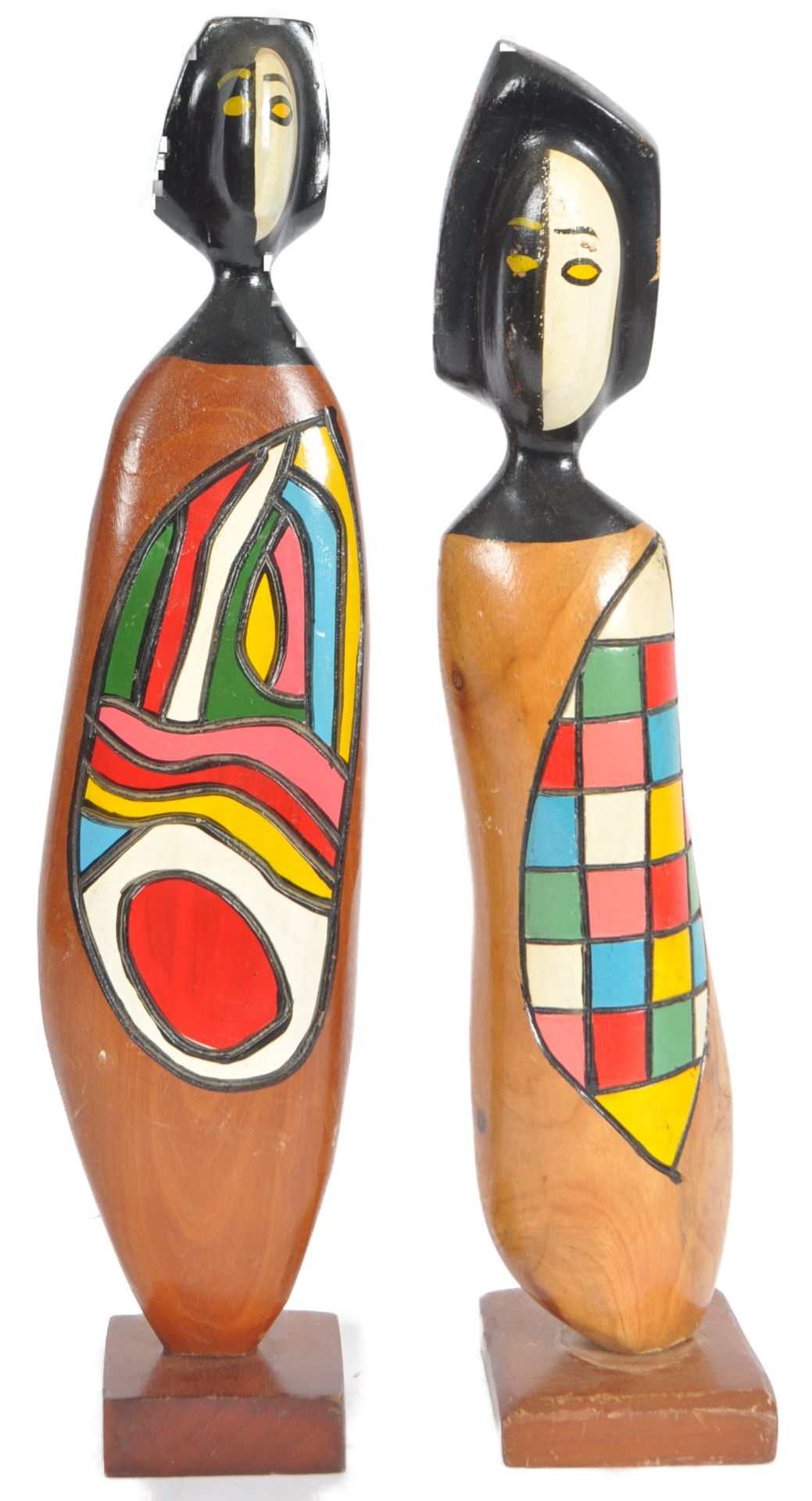 FRANK CORONADO - PAIR OF MID CENTURY TEAK FIGURES