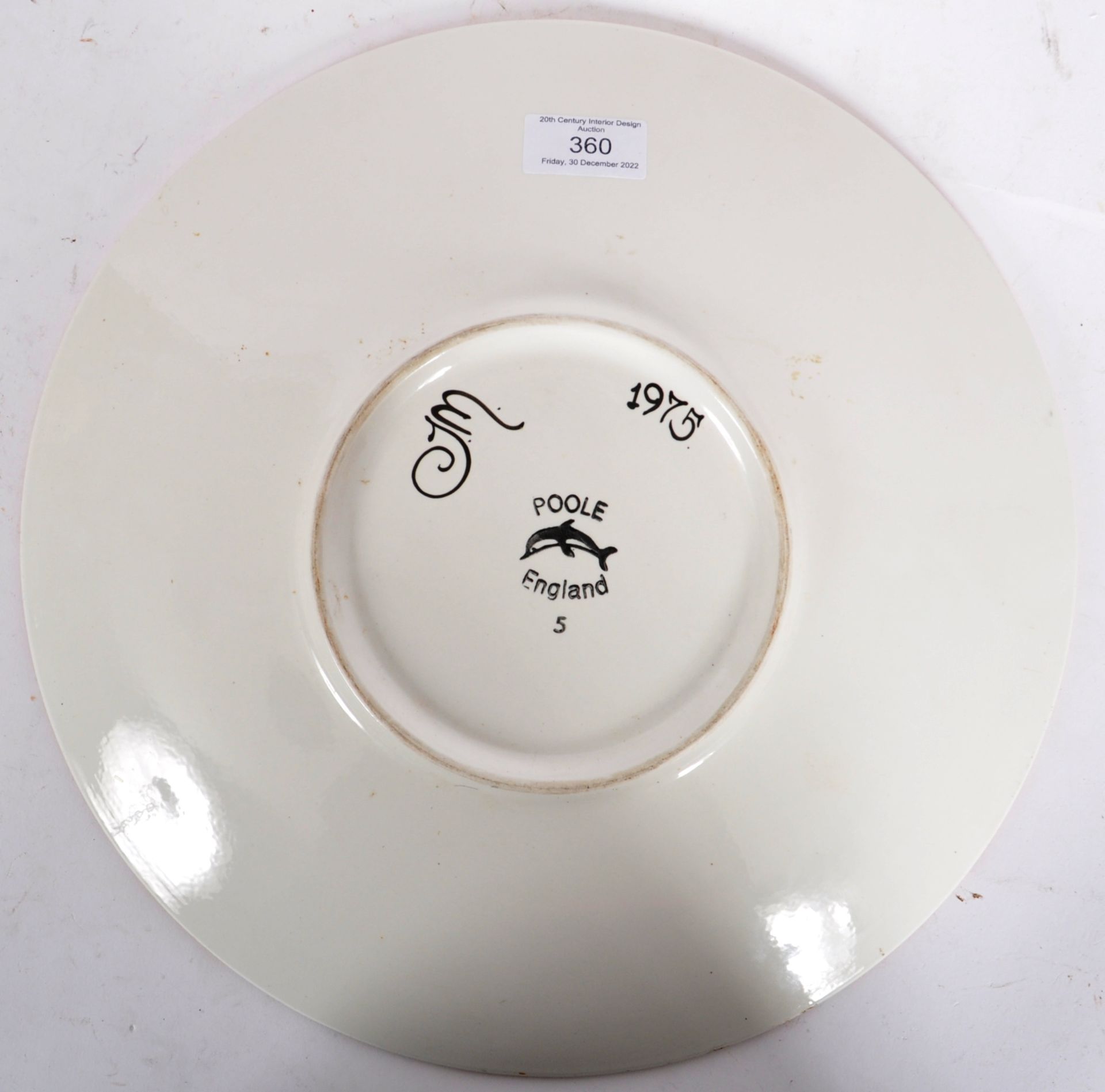 POOLE POTTERY - DELPHIS RANGE - MID CENTURY CHARGE PLATE - Image 4 of 5