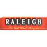 RALEIGH BICYCLE - SHOP DISPLAY GLASS ADVERTISING SIGN