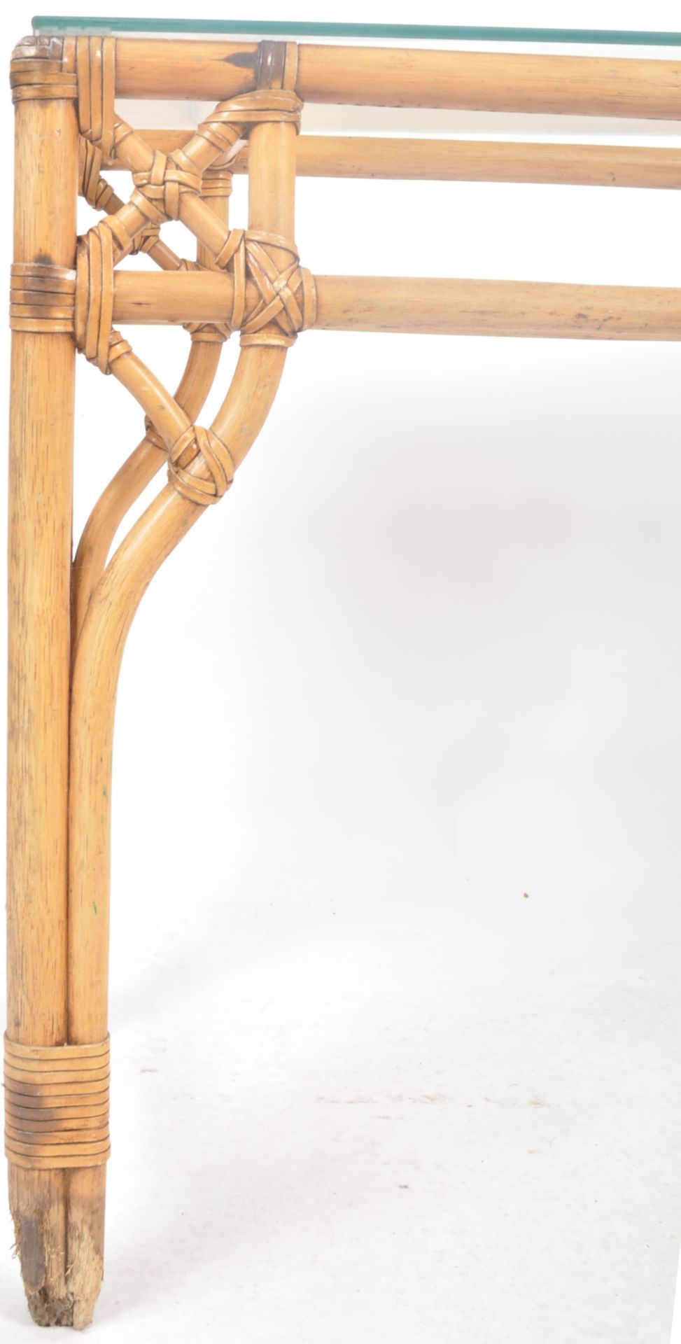 RETRO 20TH CENTURY BAMBOO CONSOLE / HALL TABLE - Image 3 of 7