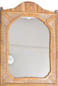 EARLY 20TH CENTURY BAMBOO AND CANE HANGING MIRROR