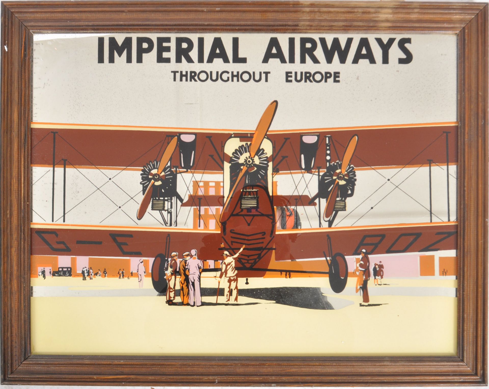 IMPERIAL AIRWAYS - VINTAGE ADVERTISING DISPLAY MIRROR