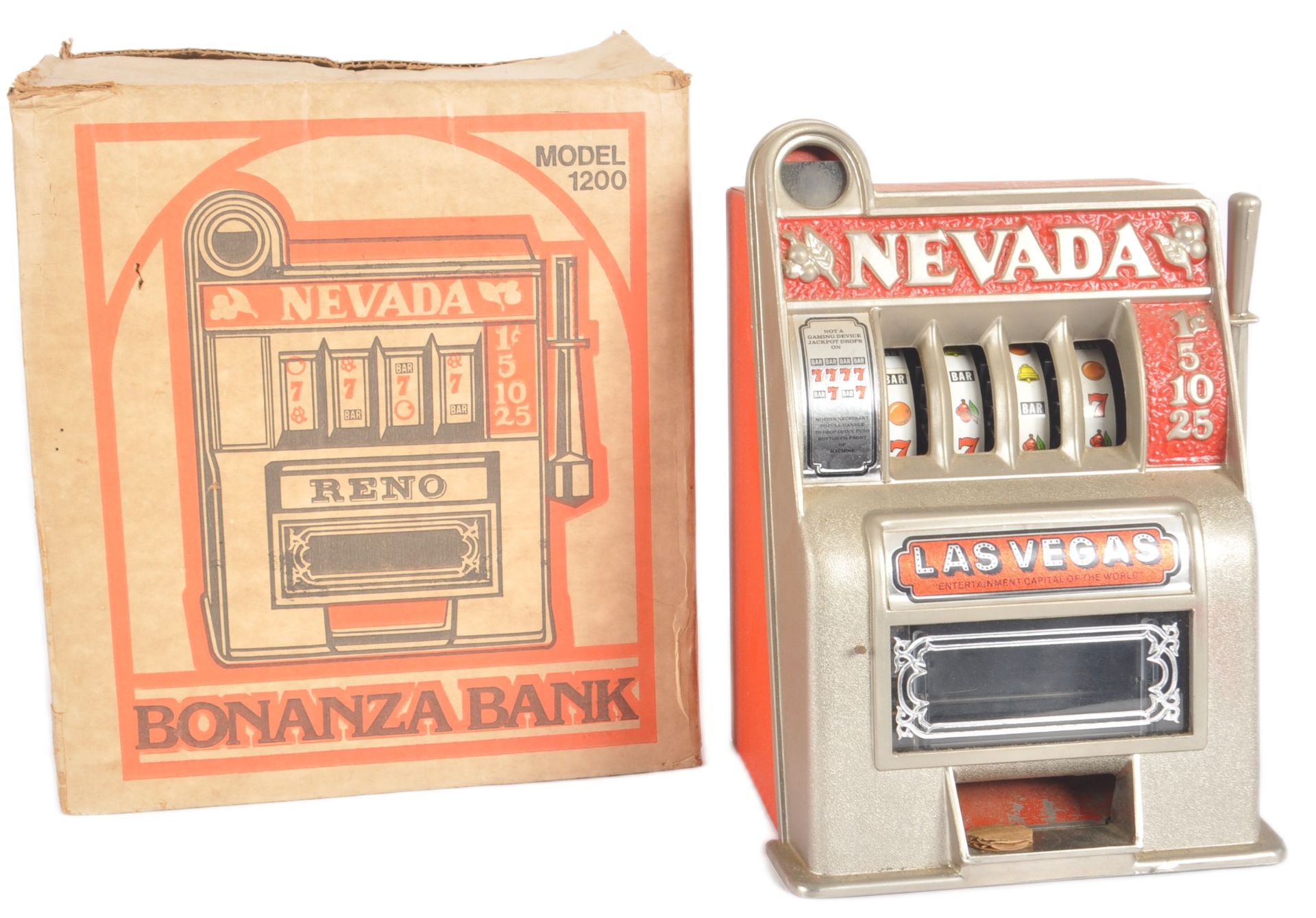 BONANZA BANK - RETRO AMUSEMENT MINIATURE FRUIT MACHINE