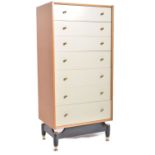 G PLAN - CHINA WHITE - LIGHT OAK CHEST OF DRAWERS