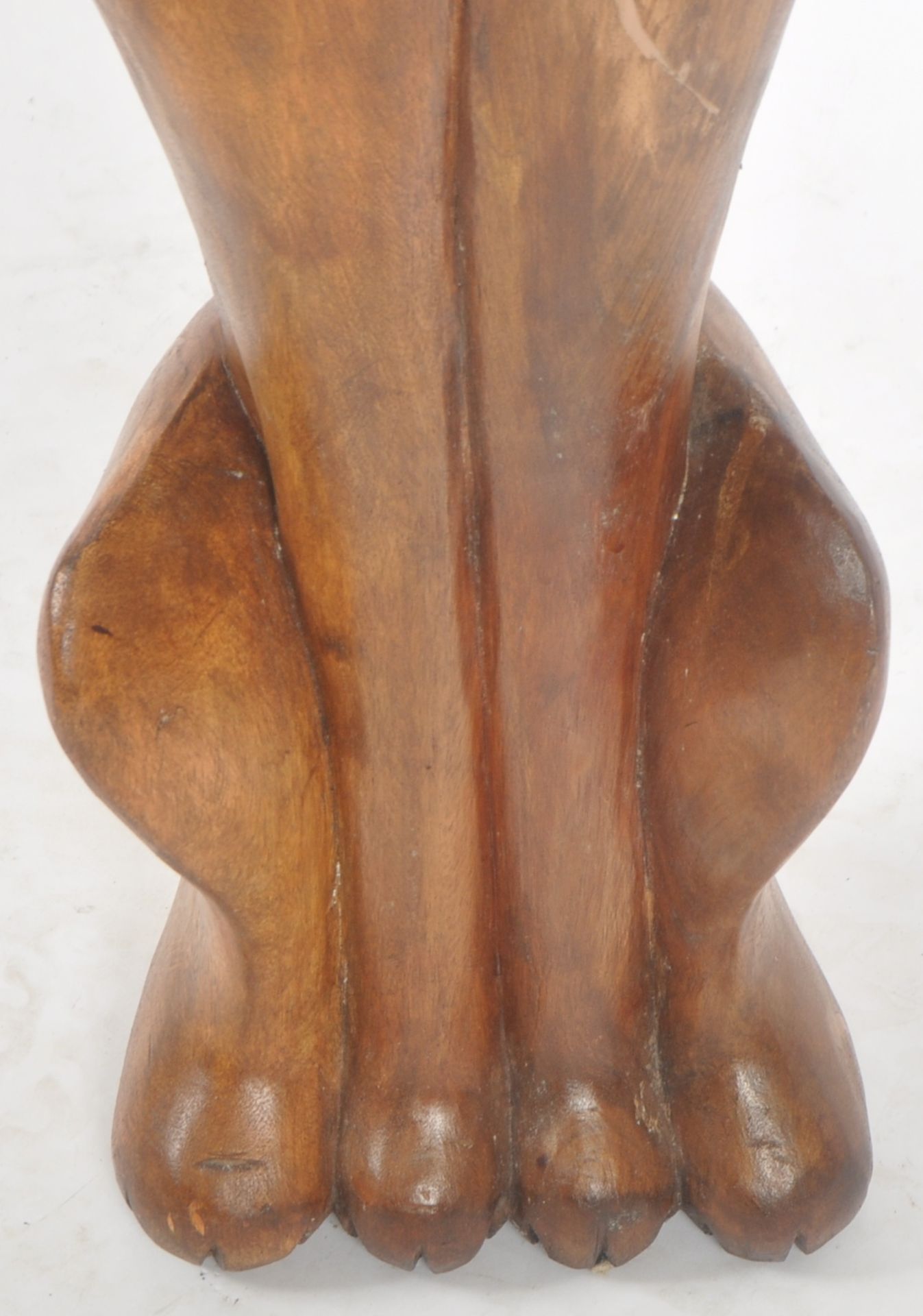 LARGE MID CENTURY 1960s CARVED TEAK SIAMESE CAT - Image 3 of 6