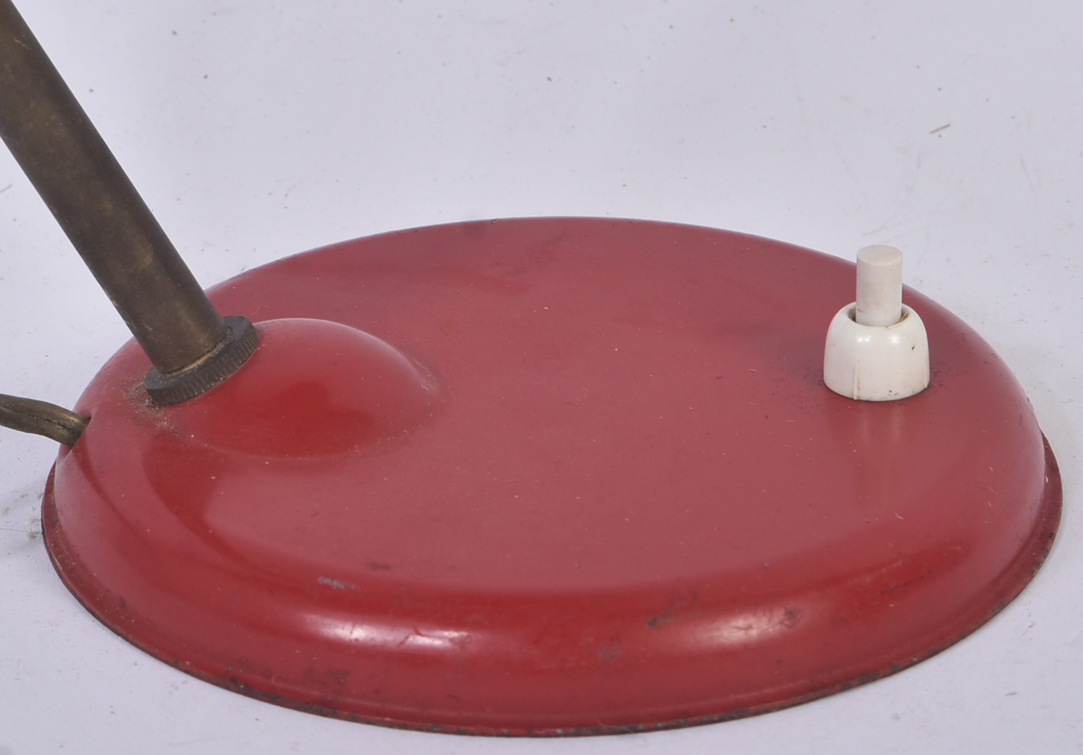 MID CENTURY RED MUSHROOM TABLE / DESK LAMP - Image 4 of 4
