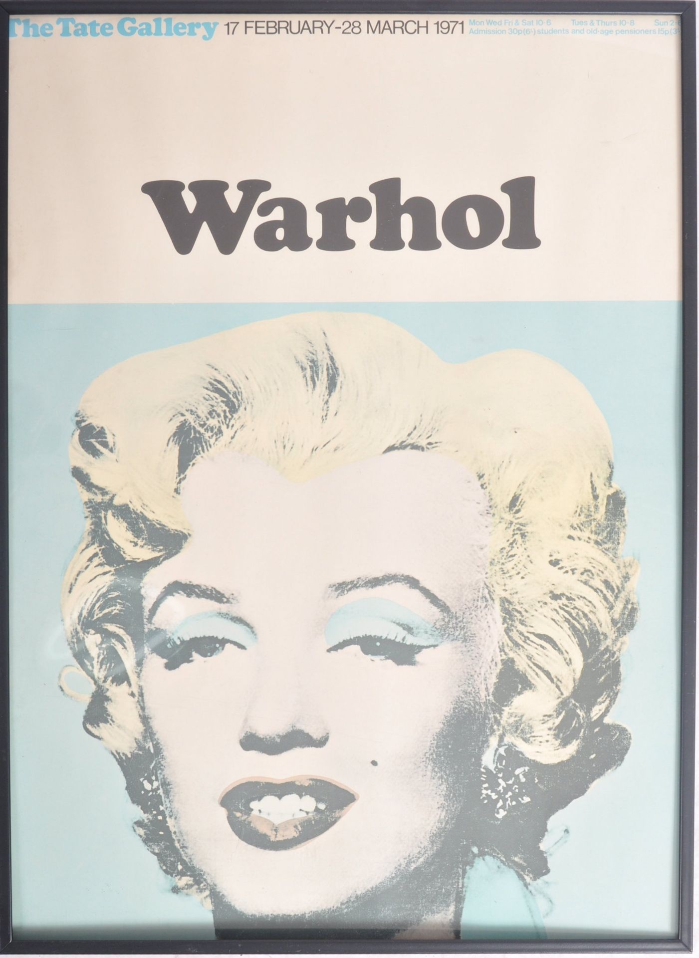 AFTER ANDY WARHOL - 1971 TATE GALLERY EXHIBITION POSTER