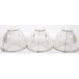 HOLOPHANE - MATCHING SET OF THREE FACTORY PENDANT SHADES