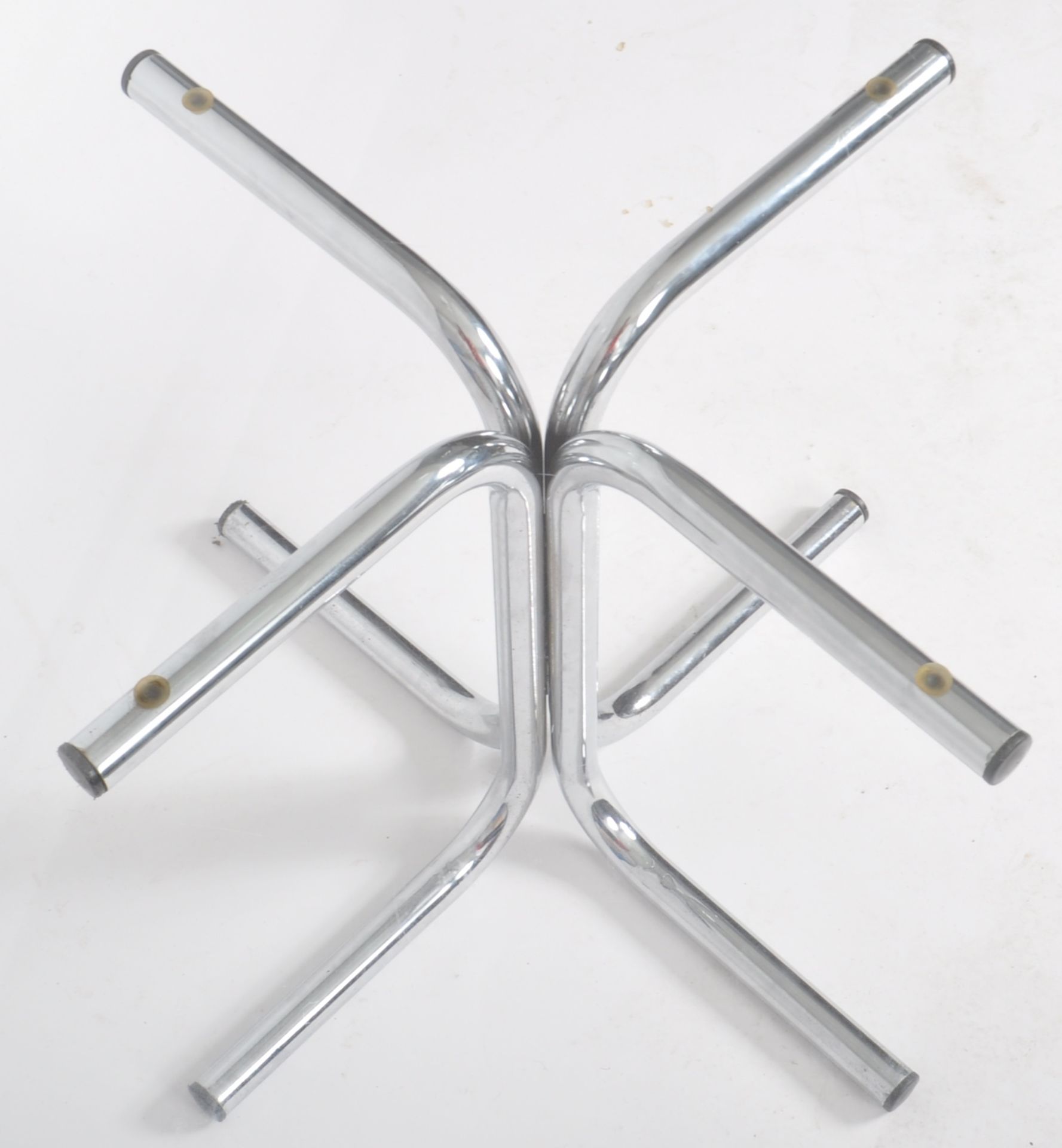 RETRO 20TH CENTURY 1980s CHROME AND GLASS COFFEE TABLE - Image 5 of 5