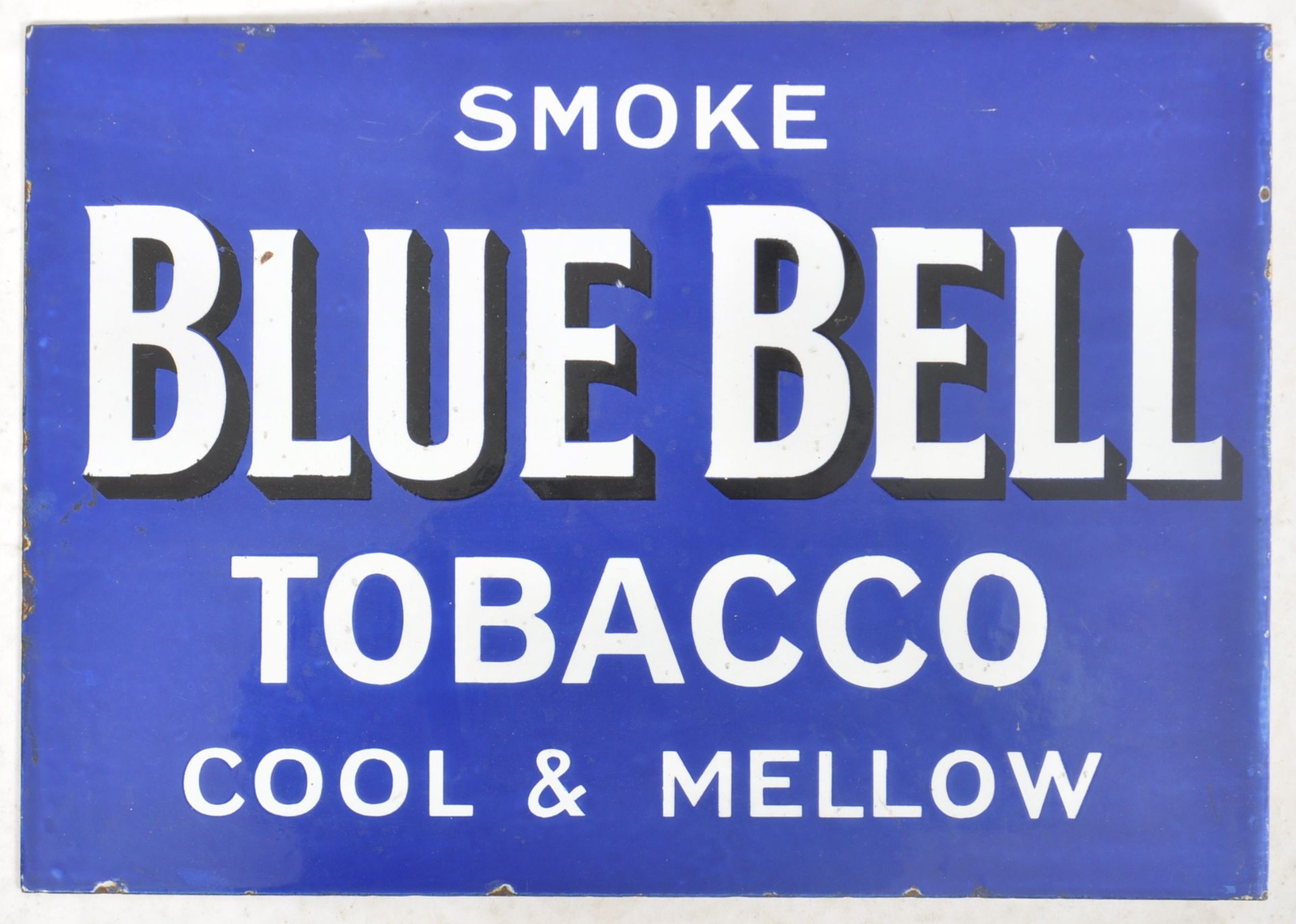 BLUE BELL TOBACCO - DOUBLE SIDED ENAMEL SHOP SIGN - Bild 2 aus 2