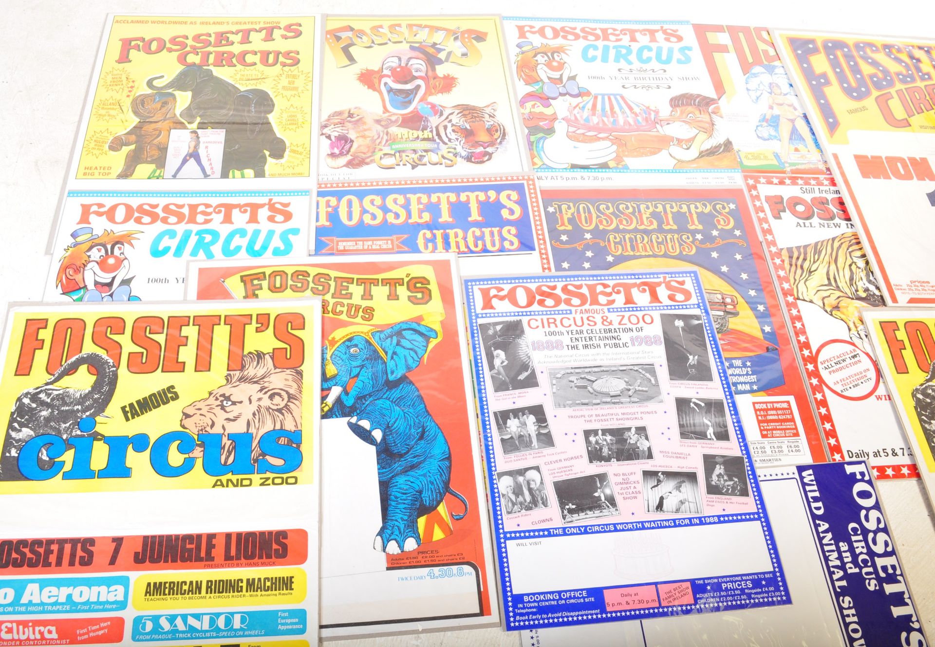 FOSSETT'S CIRCUS - SELECTION OF ADVERTISING POSTERS - Bild 4 aus 4