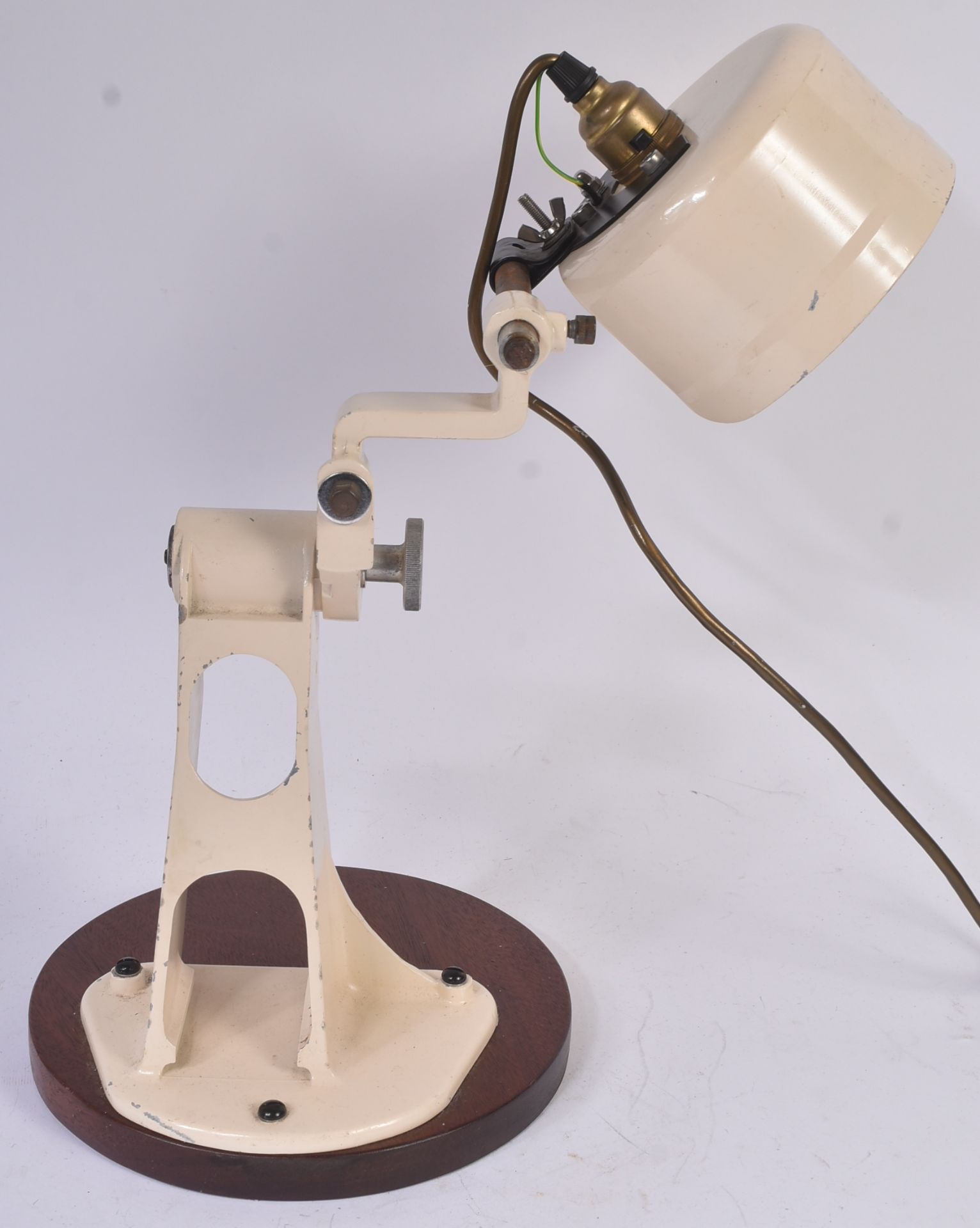 RETRO INDUSTRIAL CREAM ENAMEL WORK LAMP - Bild 2 aus 4