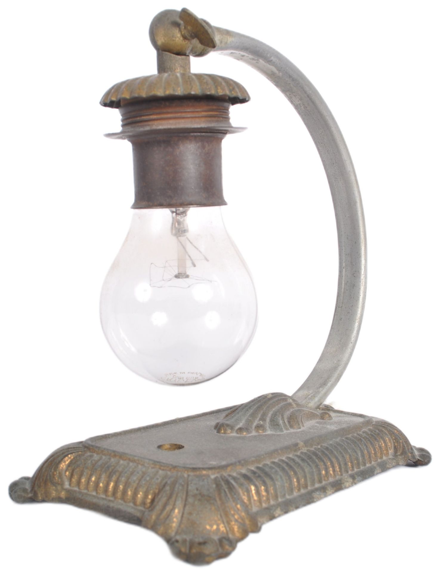 20TH CENTURY CAST IRON ARC TABLE / DESK LAMP