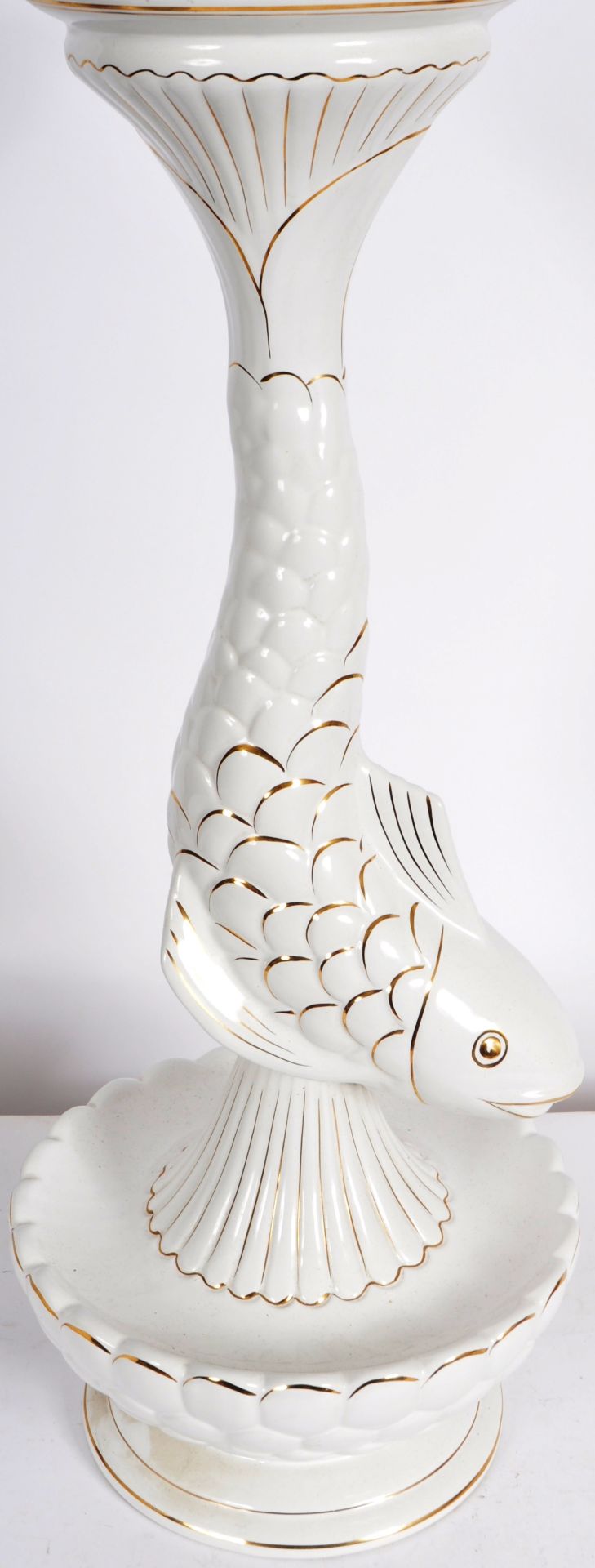 RETRO 1980s CERAMIC MALTESE DOLPHIN PLANT STAND - Image 10 of 12