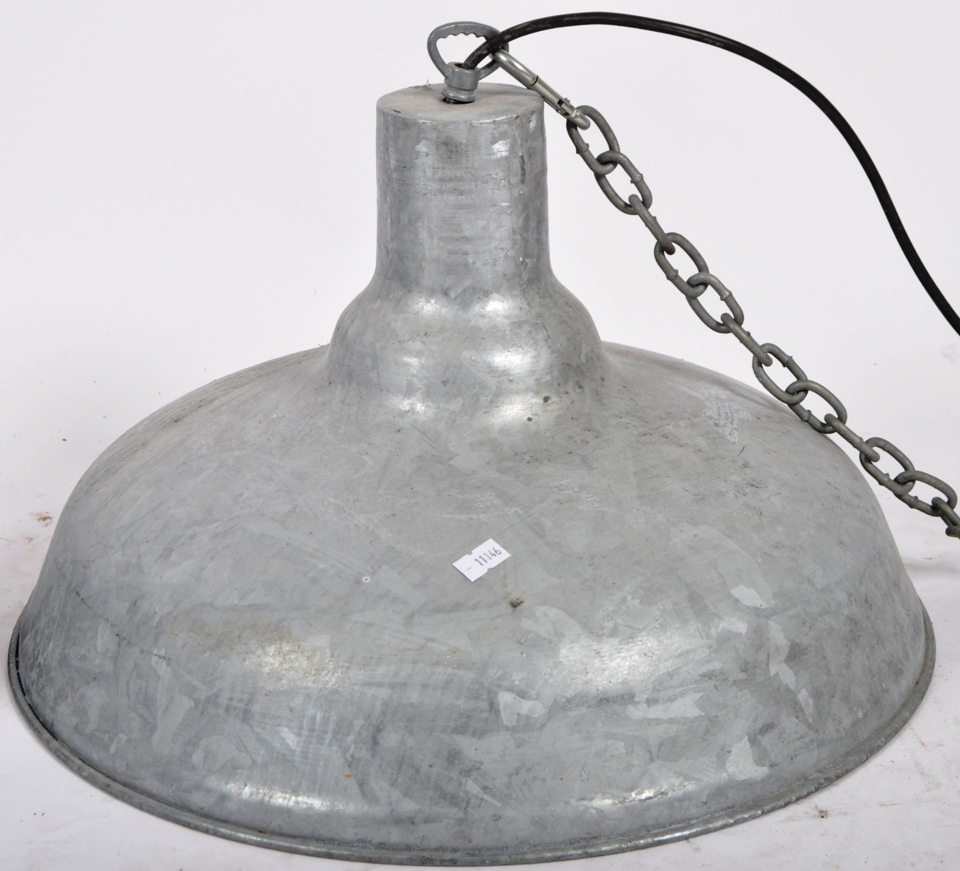 MATCHING SET OF THREE GALVANISED CEILING LIGHTS - Image 2 of 8