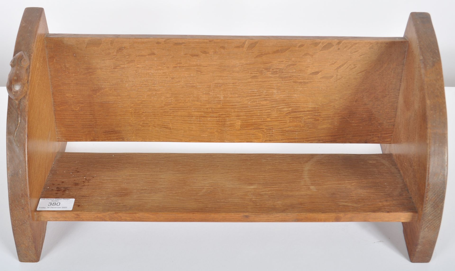 MANNER OF ROBERT 'MOUSEMAN' THOMPSON - OAK BOOK TROUGH - Image 2 of 6