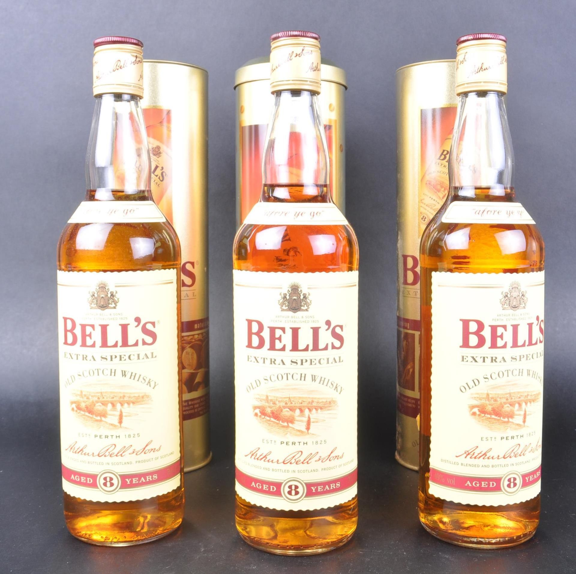 THREE BOTTLES OF BELLS EXTRA SPECIAL SCOTCH WHISKY