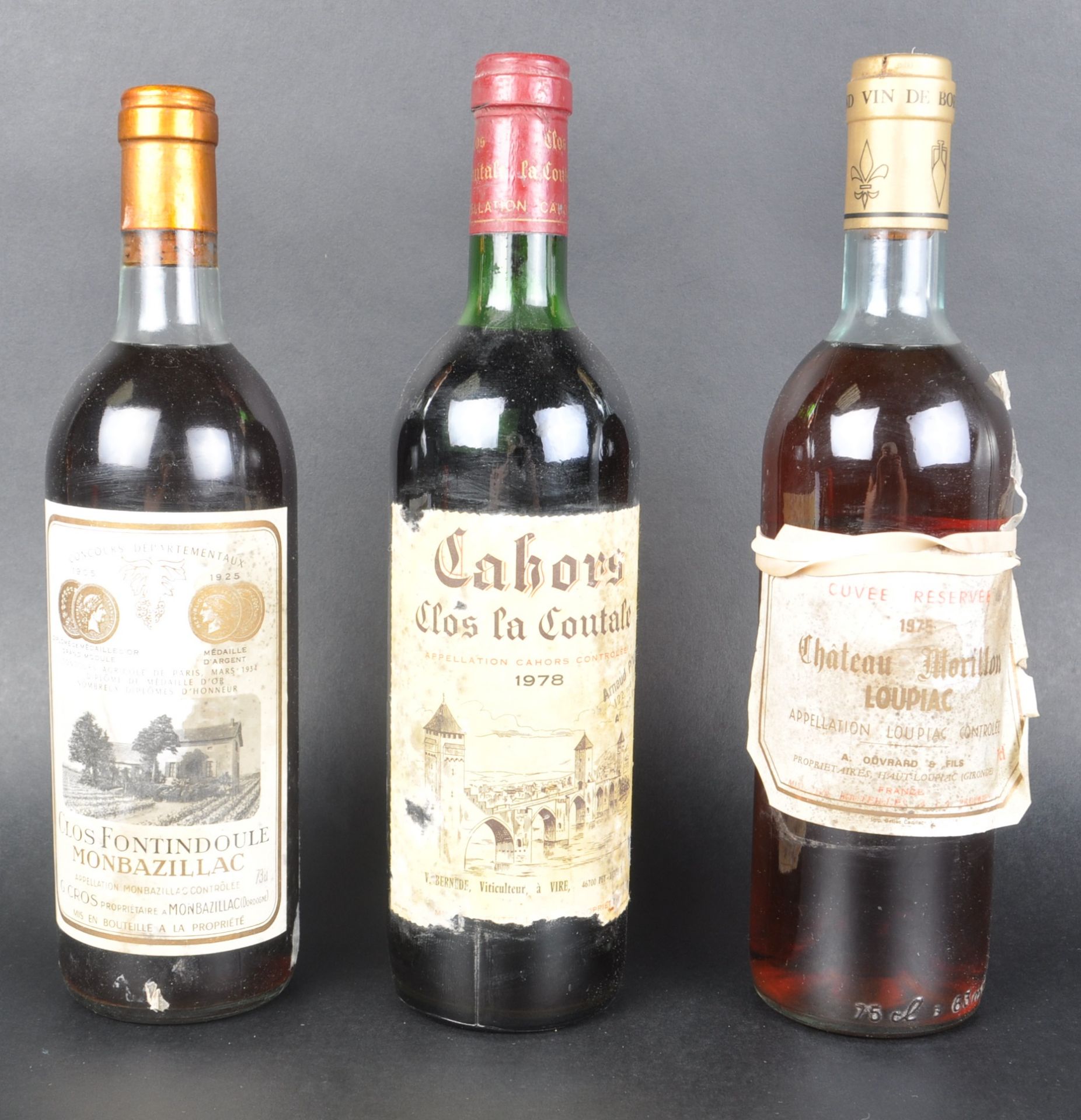 THREE BOTTLES OF VINTAGE WINE