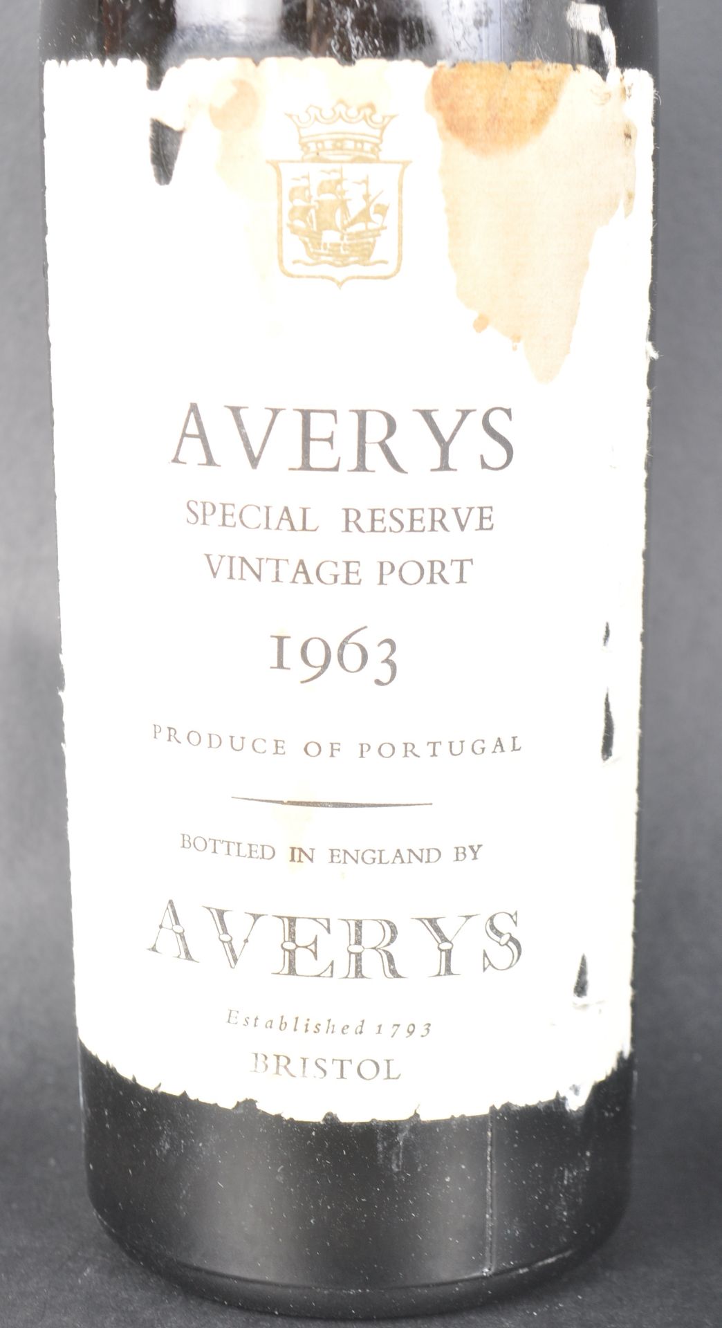 AVERYS 1963 VINTAGE PORT - Image 2 of 3