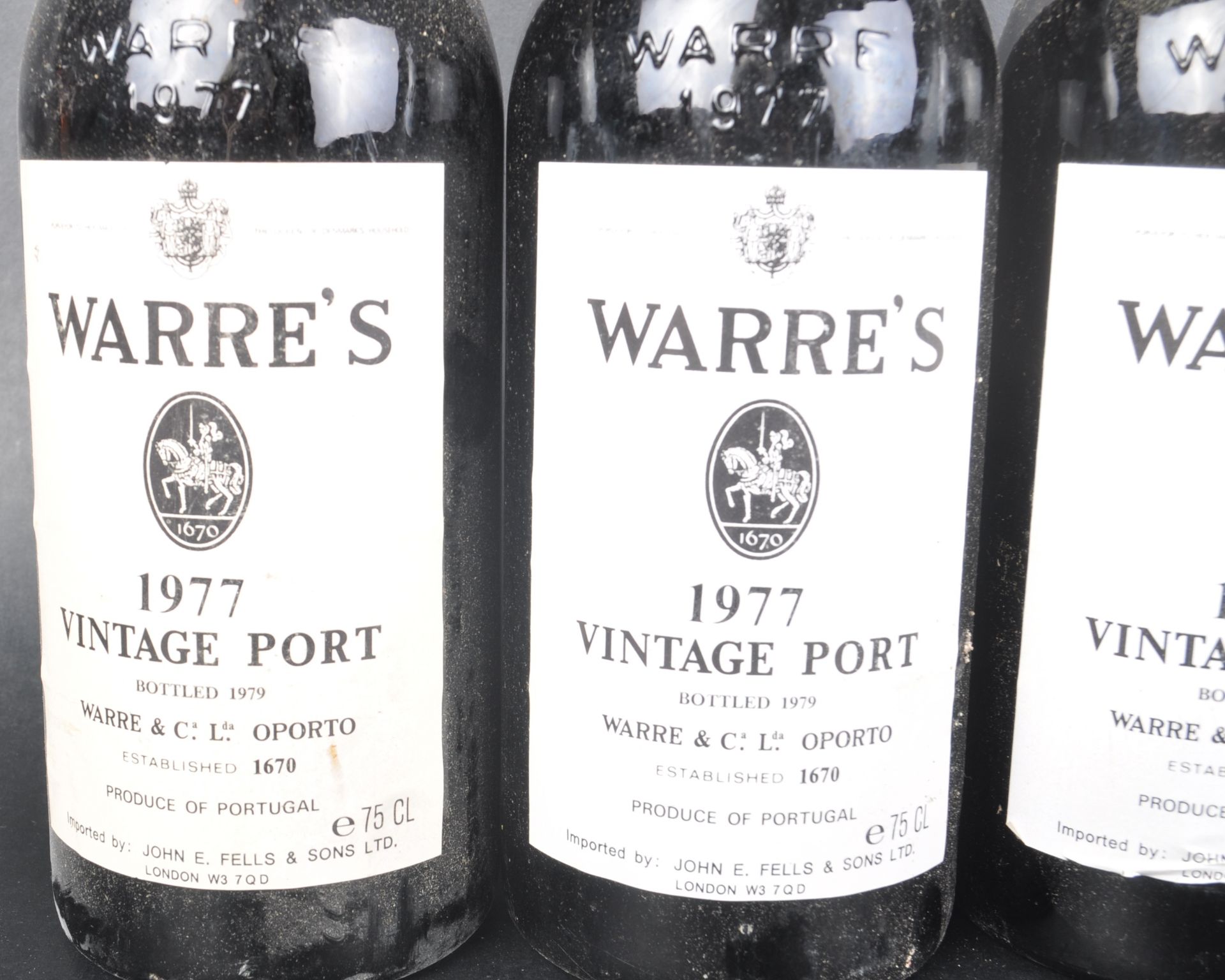 FOUR BOTTLES OF 1977 WARRE'S VINTAGE PORT - Image 3 of 4