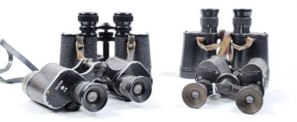 COLLECTION OF ASSORTED VINTAGE BINOCULARS INCLUDING MILITARY ISSUE