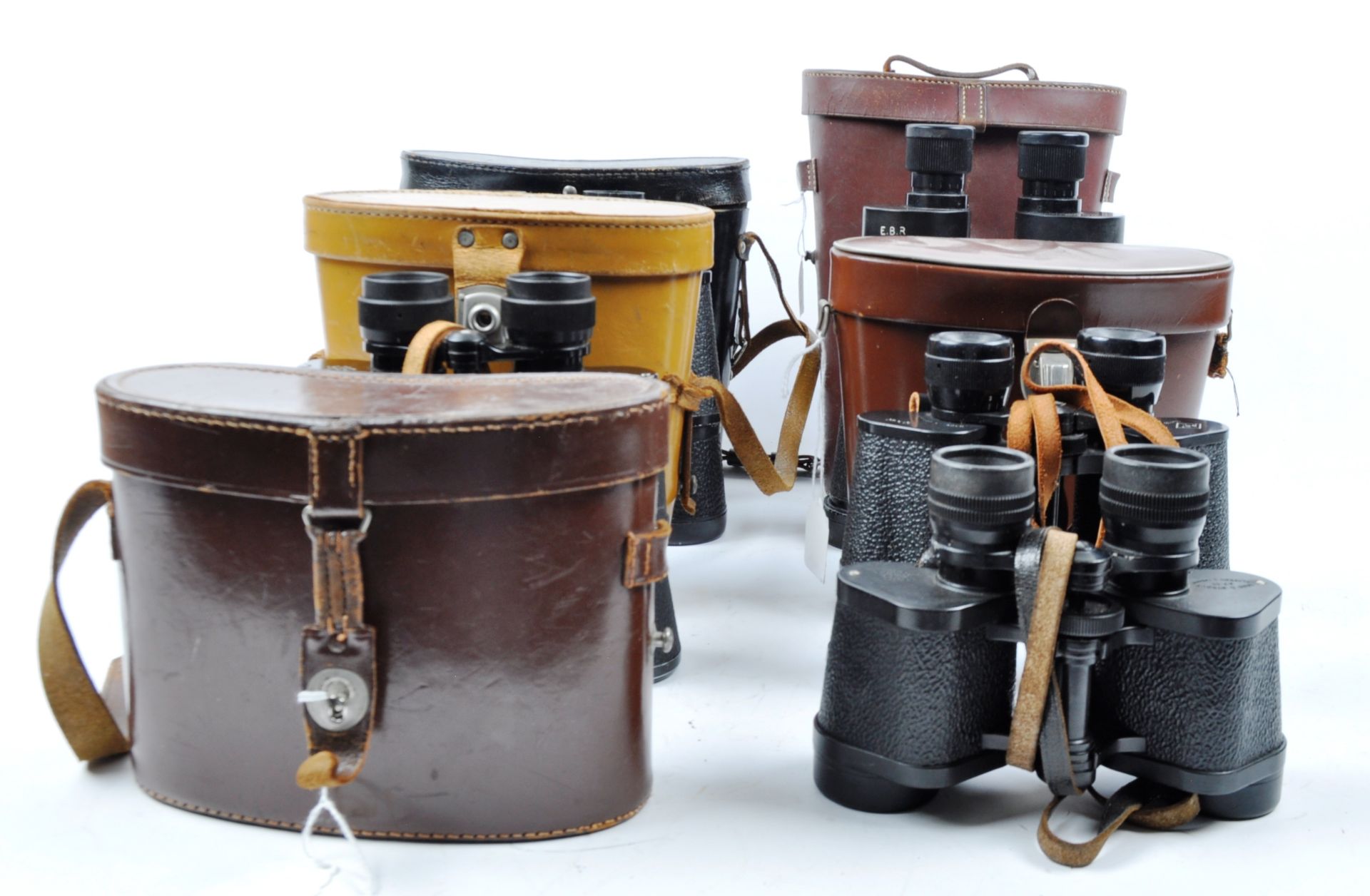 COLLECTION OF ASSORTED CASED VINTAGE BINOCULARS