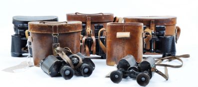 COLLECTION OF 5X ASSORTED CASED VINTAGE BINOCULARS