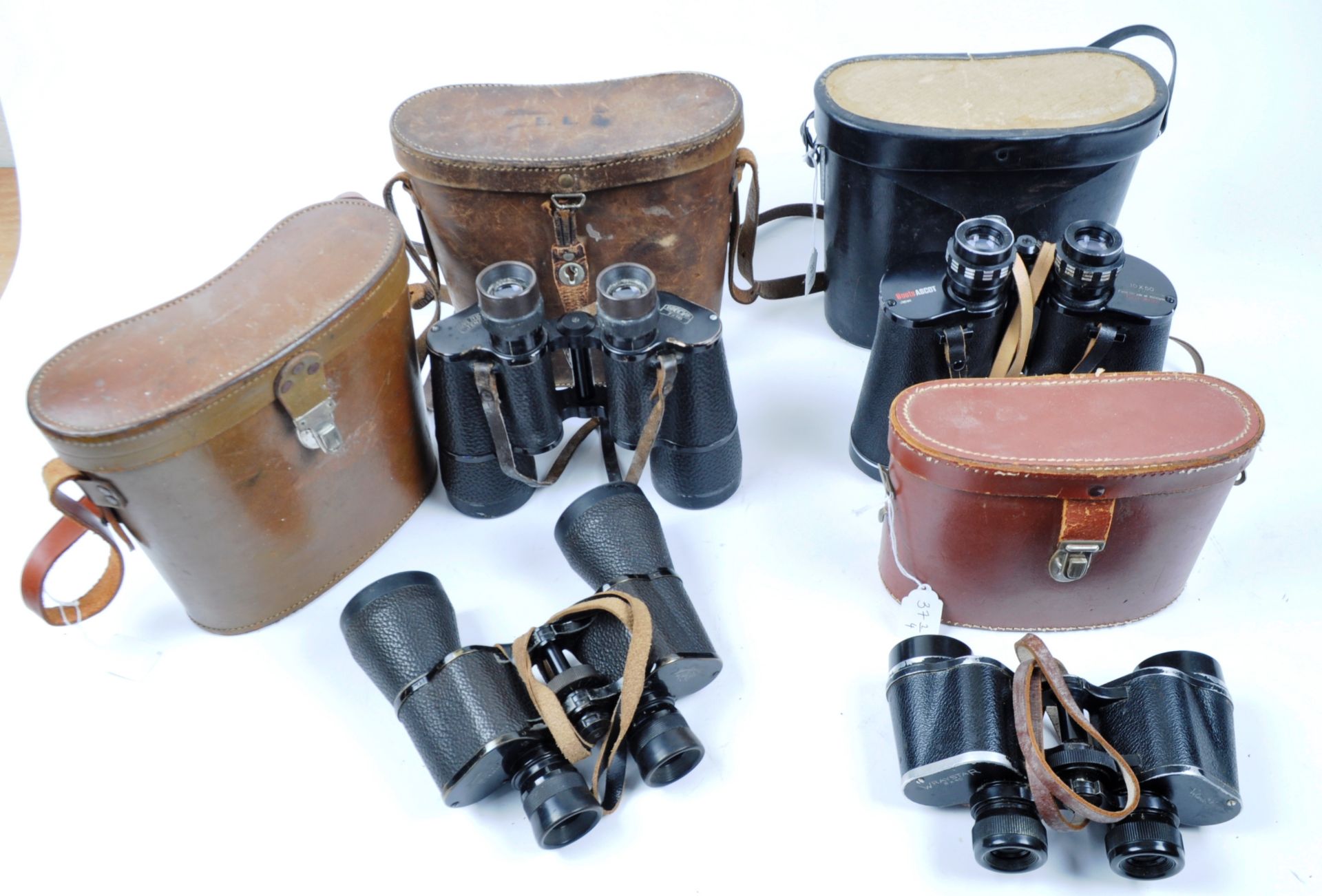 COLLECTION OF ASSORTED CASED VINTAGE BINOCULARS - Image 2 of 4