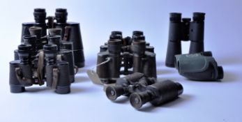 COLLECTION OF 10X ASSORTED VINTAGE BINOCULARS