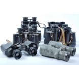 COLLECTION OF ASSORTED VINTAGE BINOCULARS INCLUDING MILITARY ISSUE