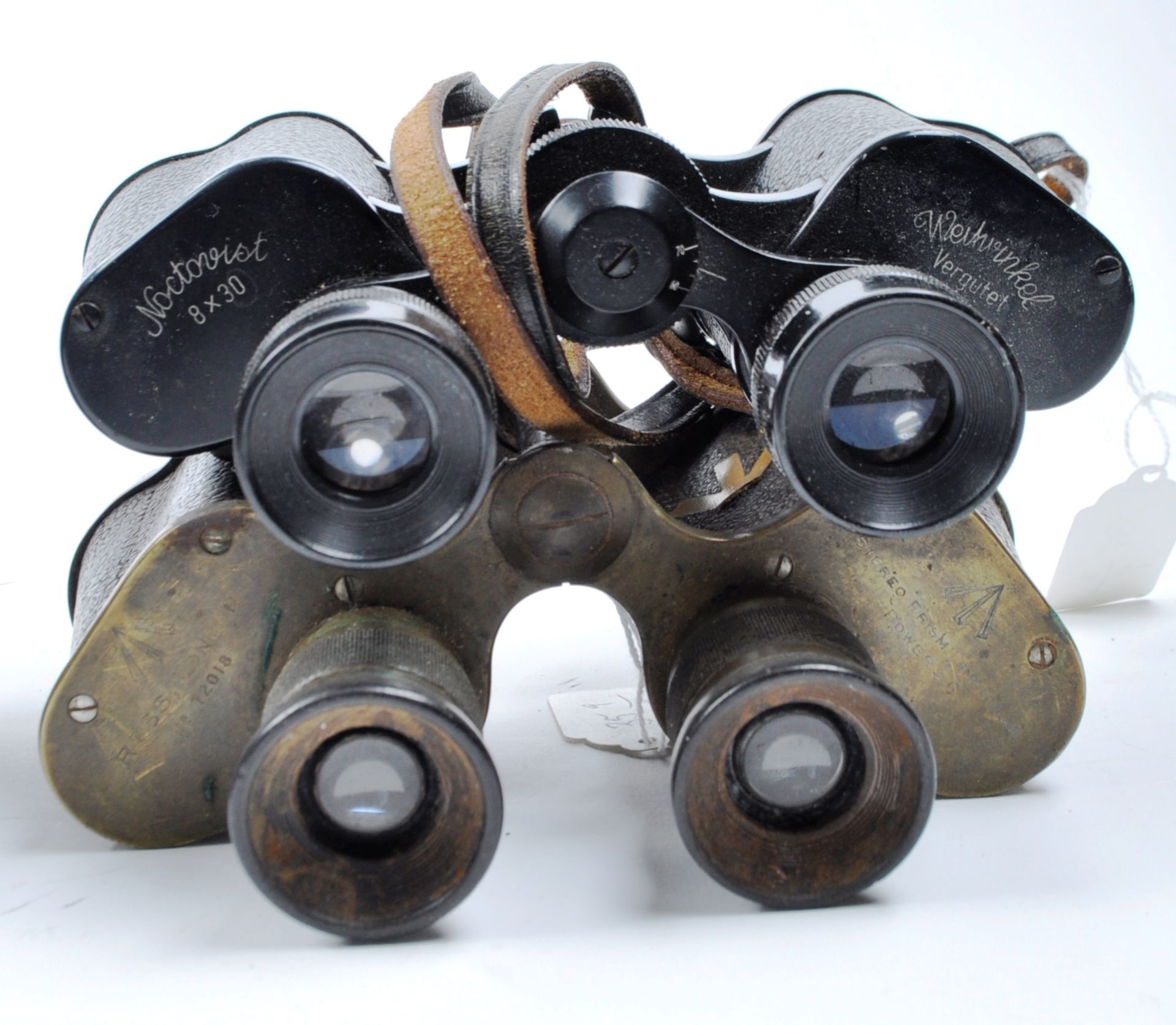 COLLECTION OF ASSORTED VINTAGE BINOCULARS INCLUDING MILITARY ISSUE - Image 5 of 5