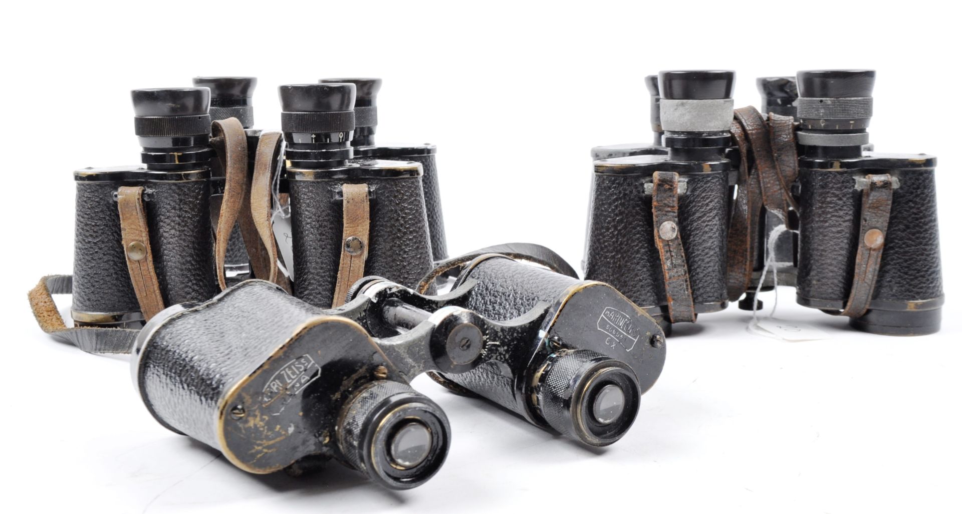 COLLECTION OF VINTAGE KARL ZEISS SILVAREM, SILVAMAR & MARINEGLAS BINOCULARS