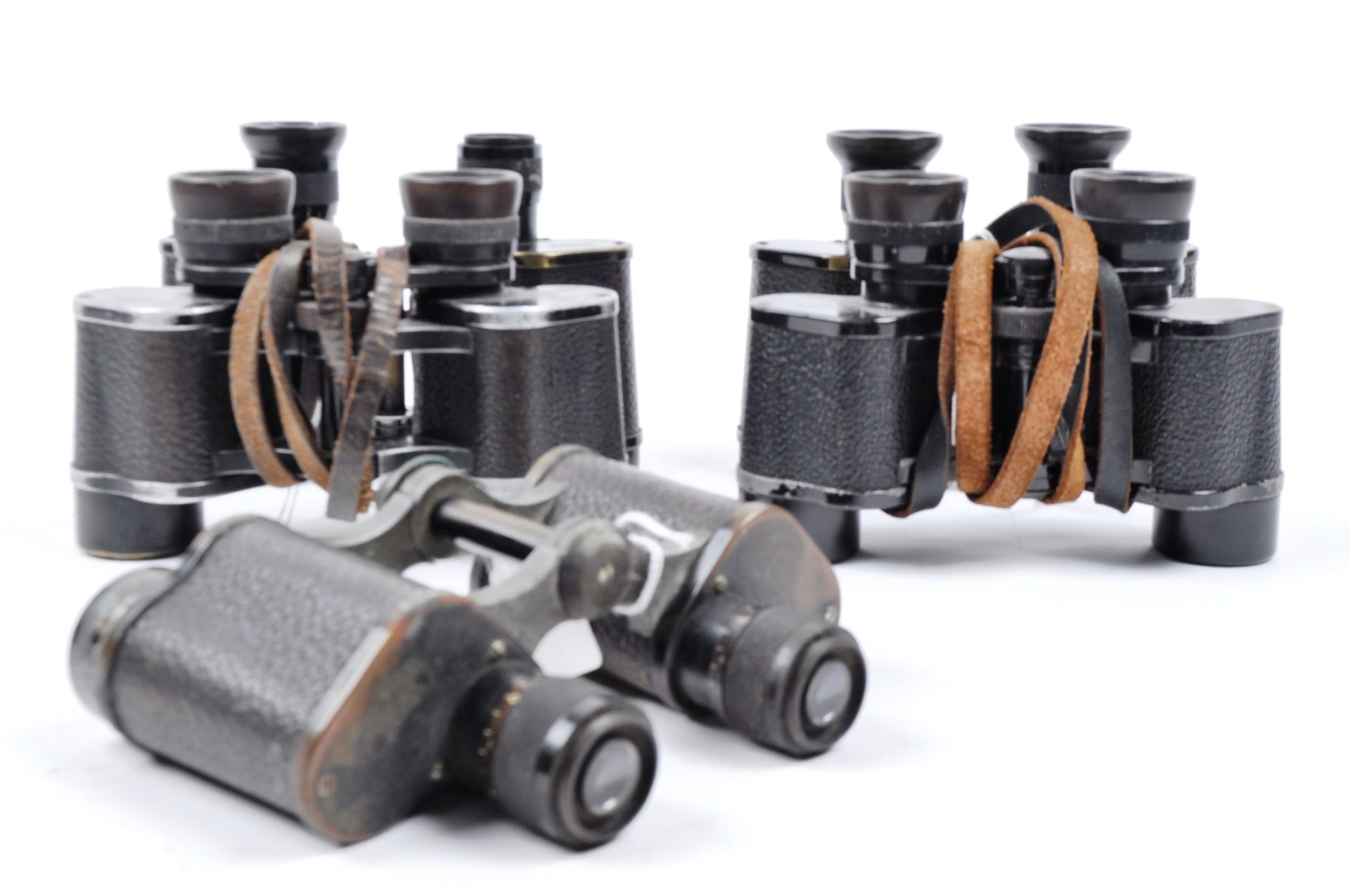 COLLECTION OF VINTAGE CARL ZEISS TELACT & TELEXEM BINOCULARS