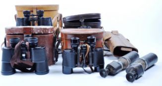 COLLECTION OF 5X CASED ASSORTED VINTAGE BINOCULARS